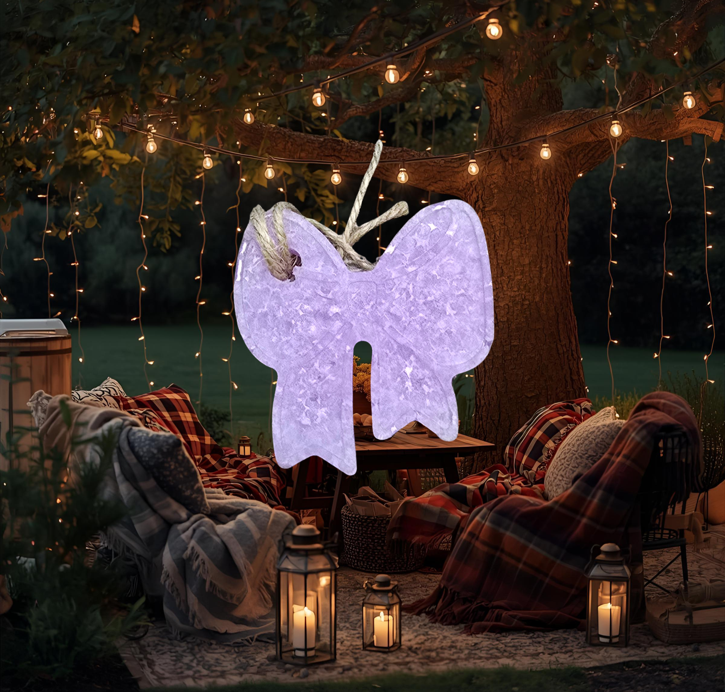 Cute Purple Bow - 1000 WISHES