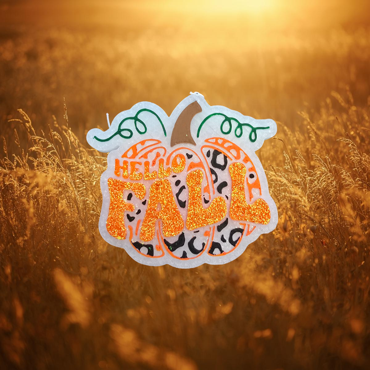 Hello Fall Pumpkin - GEORGIA PEACH